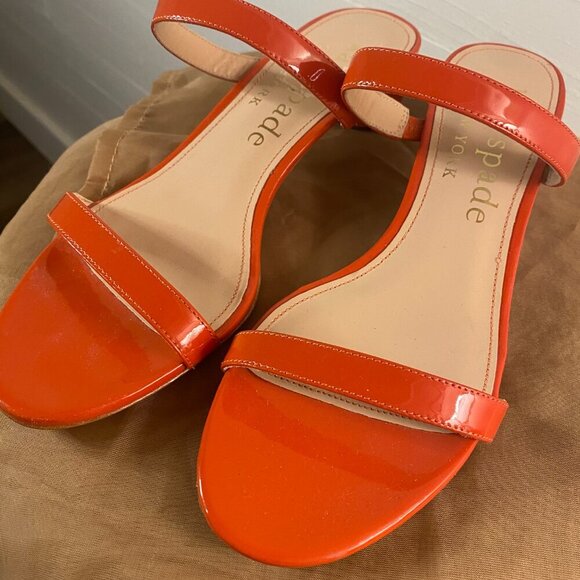 Rare Kate Spade Palm Springs Sandals Size 8.5, Italia Leather, Round Heel - Picture 3 of 10